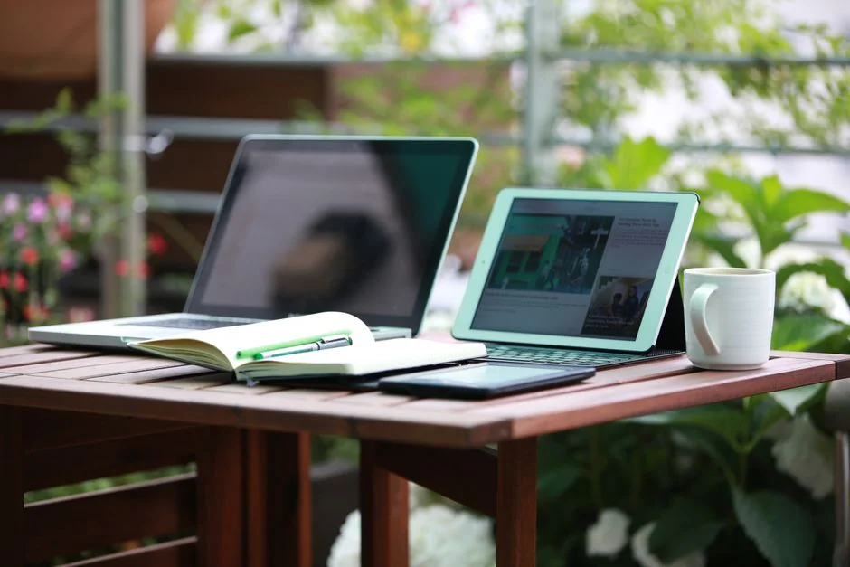 Laptop screen showing Pexels website, ideal for stock photo needs.